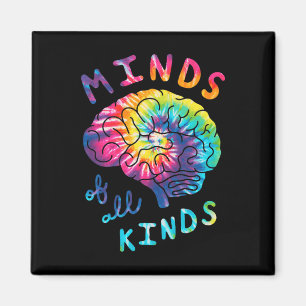 Minds Of All Kinds Neurodiversity Tie Dye Autism A Magnet