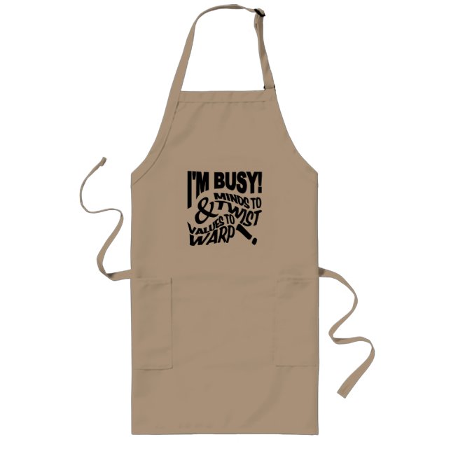 Minds to Twist apron - choose style & colour (Front)