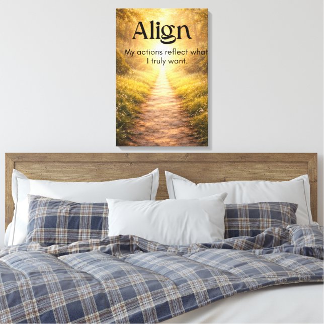 Mindset Affirmation for Home Office Wellness Space Canvas Print (Insitu(Bedroom))