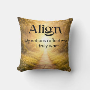 Mindset Affirmation for Home Office Wellness Space Cushion