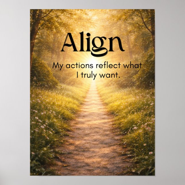 Mindset Affirmation for Home Office Wellness Space Poster (Front)
