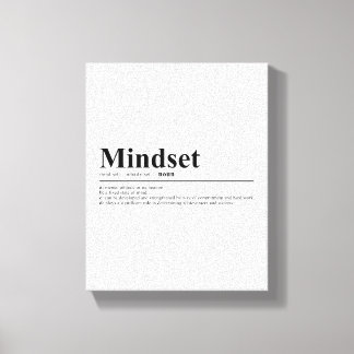Mindset Definition Motivational Quote Canvas Print