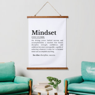 Mindset Definition Quote Hanging Tapestry