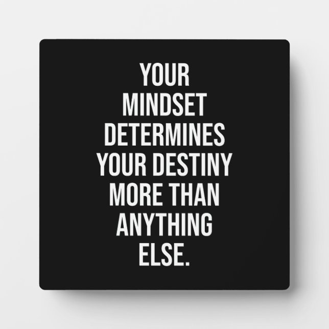 Mindset Determines Destiny, Gym, Hustle, Success Plaque (Front)
