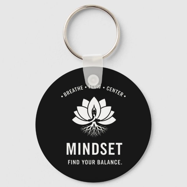 Mindset Find Your Lance Yoga Meditation  Key Ring (Front)