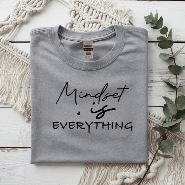 Mindset is Everything, Black Typography Design Tri-Blend Shirt (Creator Uploaded)