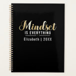 "Mindset is Everything" Gold Inspirational Quote Planner<br><div class="desc">Stay organised and inspired with the "Mindset is Everything" Gold Inspirational Quote Planner. Featuring an elegant gold quote on the cover, this planner combines style with functionality. With spacious weekly and monthly layouts, it's perfect for tracking appointments, goals, and to-do lists. High-quality paper ensures a smooth writing experience, while a...</div>