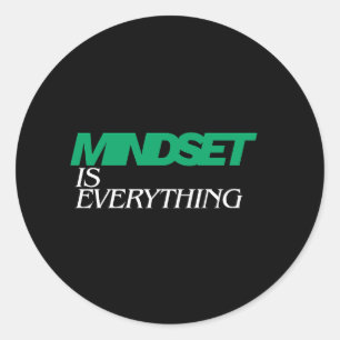 Mindset is Everything, Inspirational, Motivational Classic Round Sticker