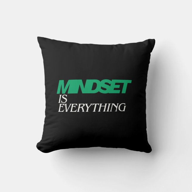 Mindset is Everything, Inspirational, Motivational Cushion (Front)