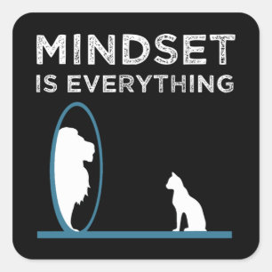 Mindset Is Everything Motivational Quote Square Sticker