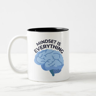 Mindset Is Everything – Motivational Quote Two-Tone Coffee Mug