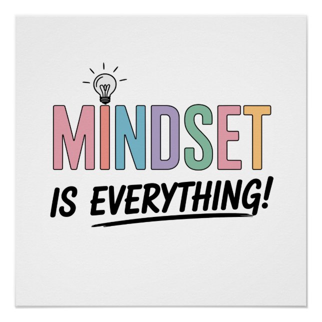 Mindset Is Everything – Pastel Inspiration Poster (Front)