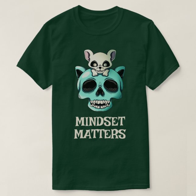Mindset Matters Cat Mouse Motivation T-Shirt (Design Front)