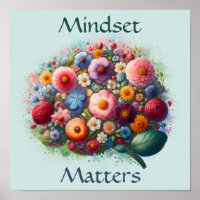Mindset Matters Inspirational Mental Health Art 