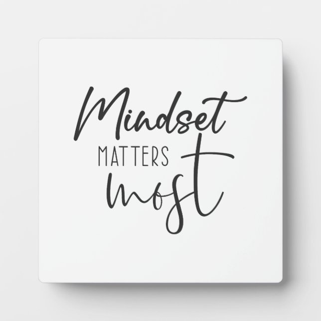 Mindset Matters Most - Hustle Success Motivational Plaque (Front)