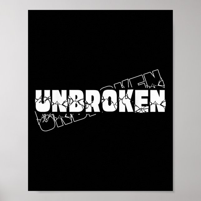 Mindset Unbroken Motivational  Poster (Front)