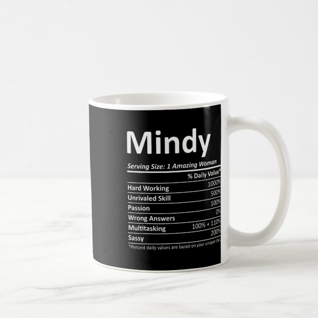 Mindy Nutrition Personalised Name Funny Christmas  Coffee Mug (Right)