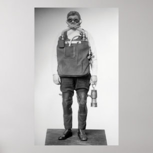 MINE RESCUER c. 1912 Poster