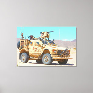MINE-RESISTANT AMBUSH PROTECTED VEHICLE 32x48 Canvas Print
