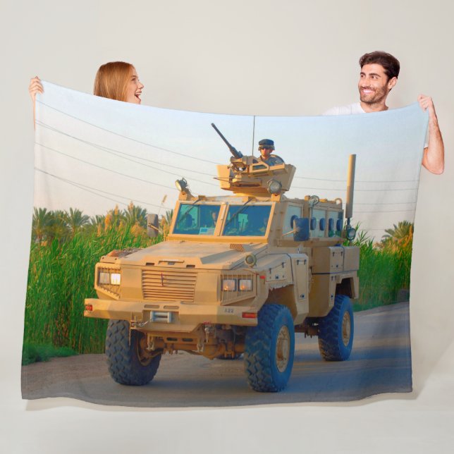 MINE-RESISTANT AMBUSH PROTECTED VEHICLE FLEECE BLANKET (In Situ)