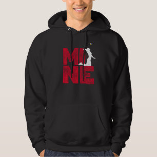 Mine Volleyball Player Team Girl Daughter College  Hoodie
