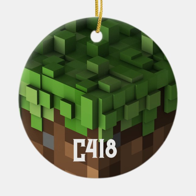 Minecraft C418 Ceramic Tree Decoration (Front)