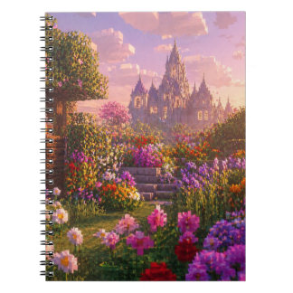 Minecraft Style Flower Garden Wall Art – Dreamy Pa Notebook