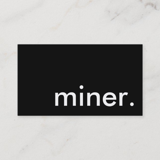 miner. business card (Front)