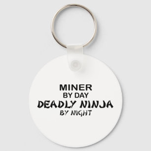 Miner Deadly Ninja by Night Key Ring