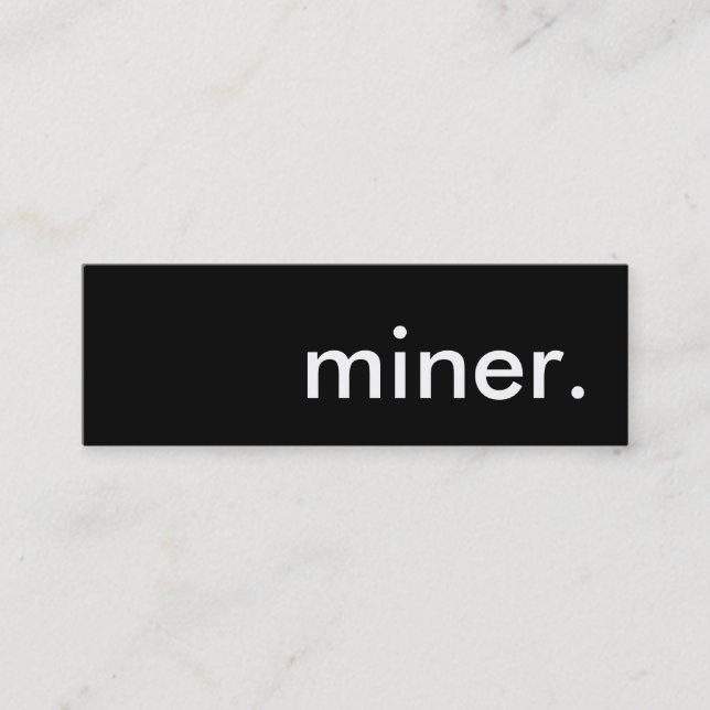 miner. mini business card (Front)