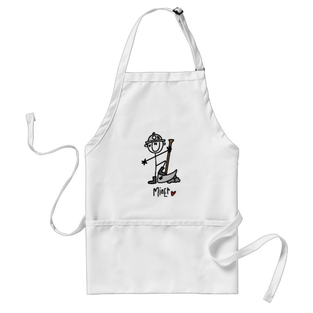 Miner Stick Figure Standard Apron (Front)
