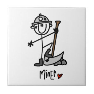 Miner Stick Figure Tile