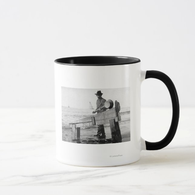 Miner Washing Gold in Alaska Photograph Mug (Right)