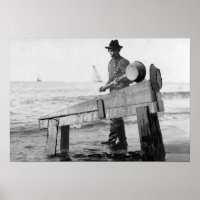 Miner Washing Gold in Alaska Photograph