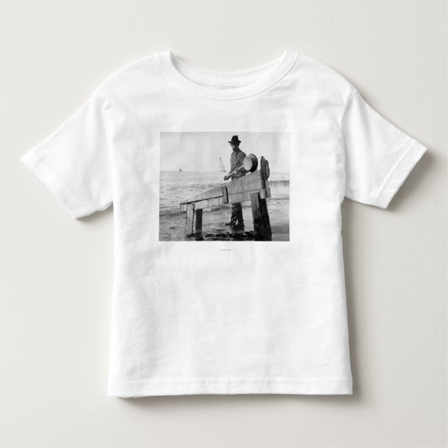 Miner Washing Gold in Alaska Photograph Toddler T-Shirt (Front)