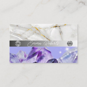 Mineral Amethyst Crystal Quartz Texture Business C Card
