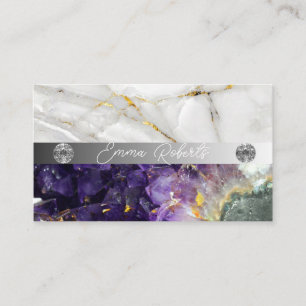 Mineral Amethyst Crystal Quartz Texture Business Card