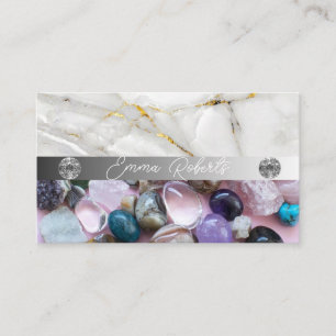 Mineral Amethyst Crystal Quartz Texture Business Card