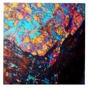 Mineral chalcopyrite gemstone crystal stone tile