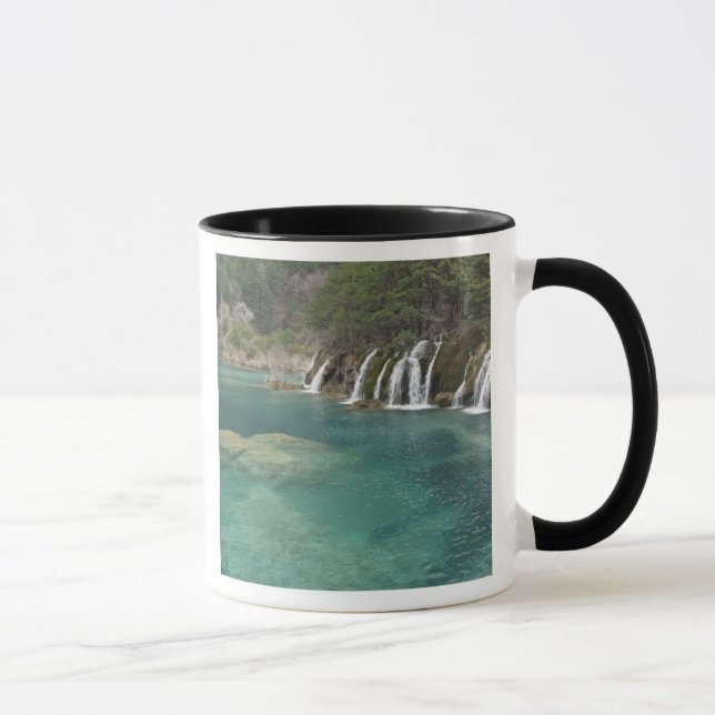 Mineral deposits make waterfalls and clear mug (Right)
