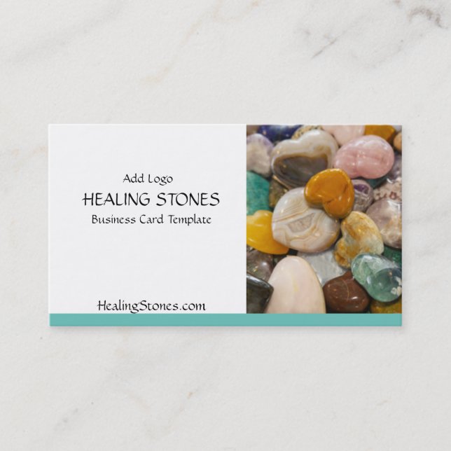Mineral Healing Stones Business Card (Front)