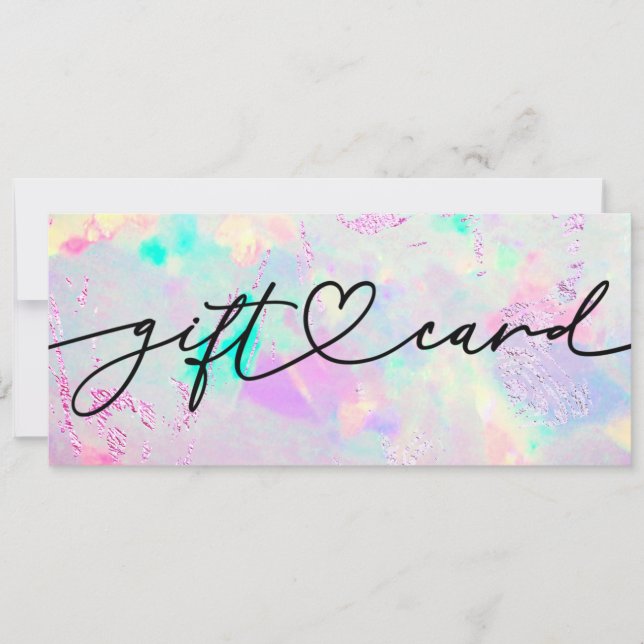 mineral opal gemstone gift certificate (Front)