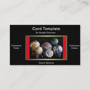 Mineral Spheres - Balls of Gemstones Business Card