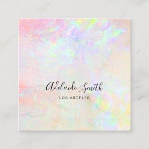 mineral stone photo square business card