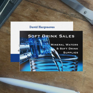 Mineral Water & Drinks Business Card. Card