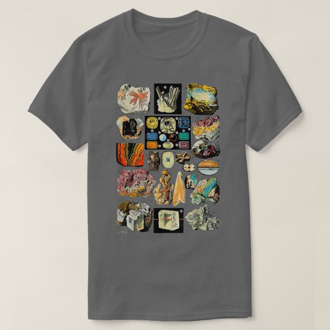 Minerals Gems and Crystals Rock Collecting Geology T-Shirt (Design Front)