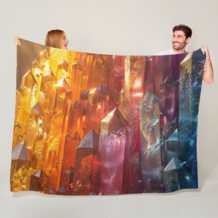 Minerals Gems Healing Crystals Blanket