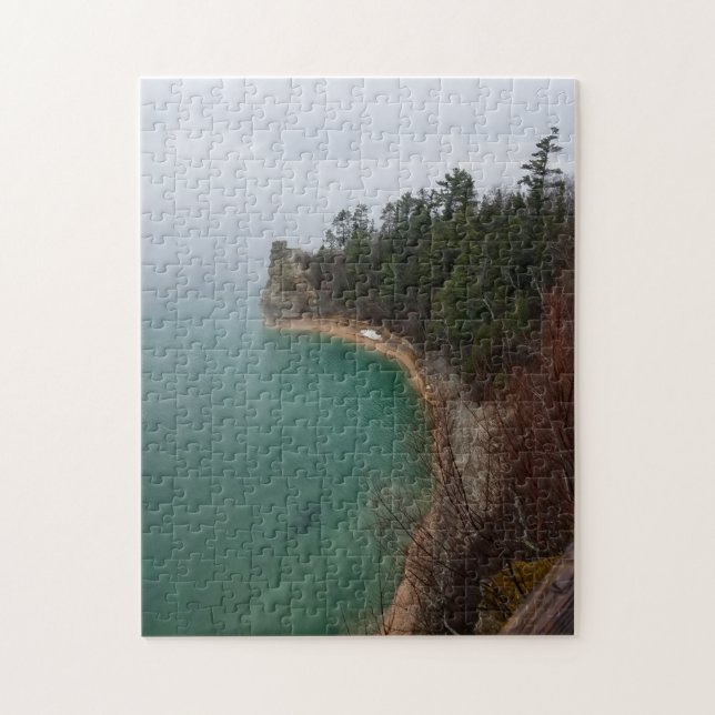 Miners Castle Pictured Rocks Munising Michigan Jigsaw Puzzle (Vertical)