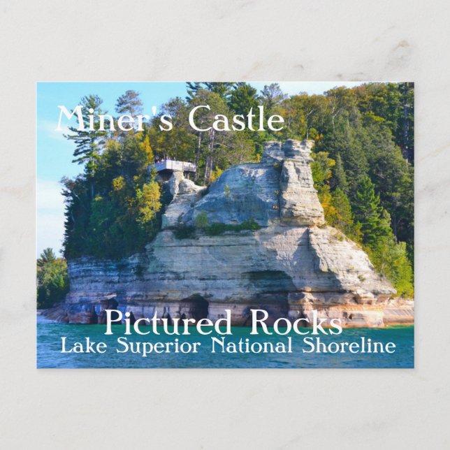 Miner's Castle Pictured Rocks Postcard (Front)