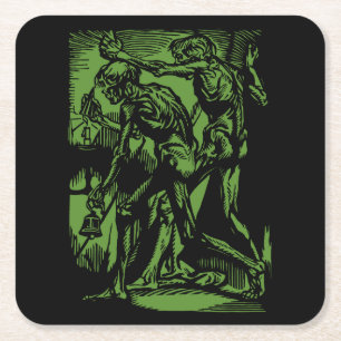 Miners Horrors, Bad Air are Dead Men Square Paper Coaster